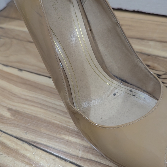 Chic Beige Peep-Toe Heels - Picture 7 of 7